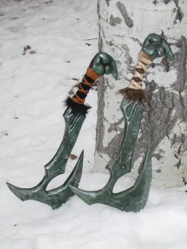 Skyrim Orc war axe and mace completed!